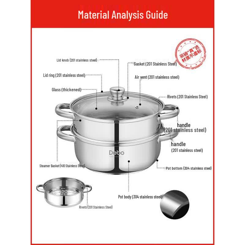 Deboliner 304 Stainless Steel Multi-Purpose Pot