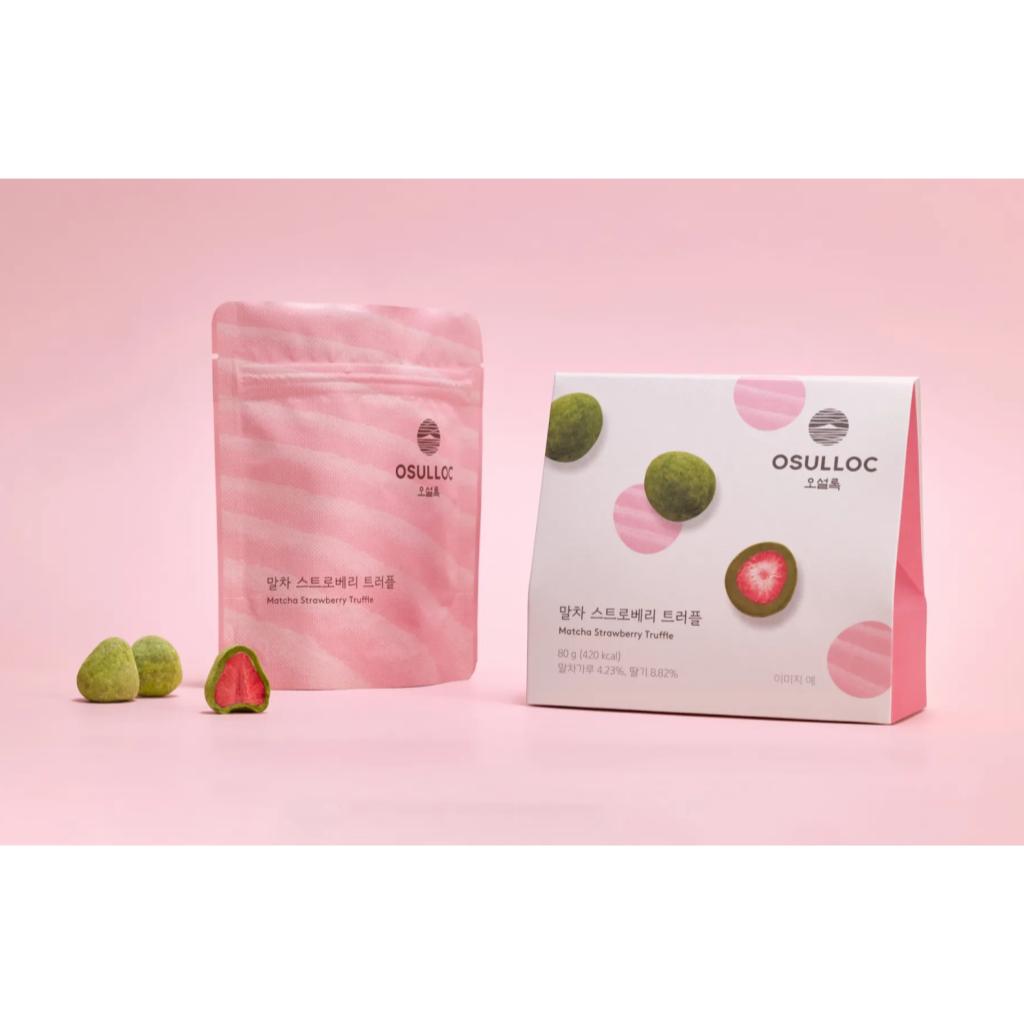 Osulloc Matcha Strawberry Truffle Snacks 80g