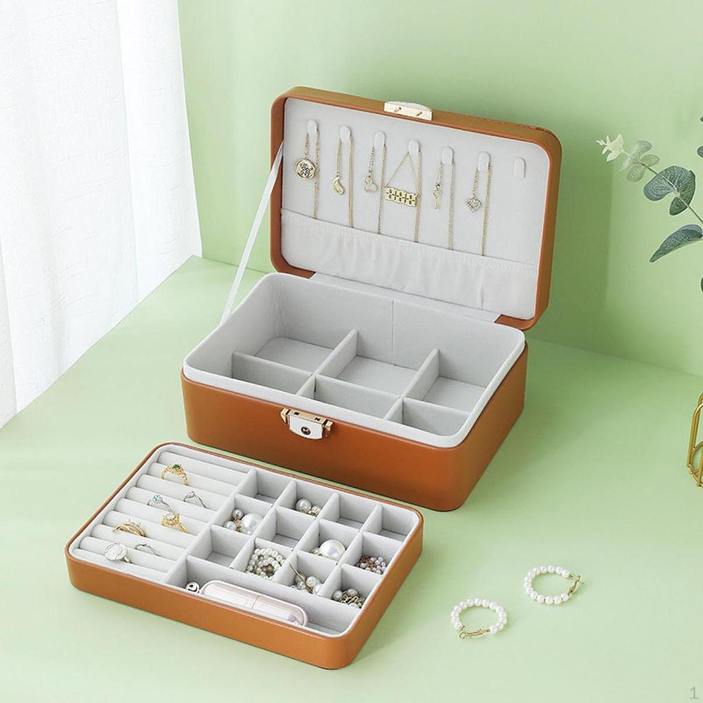 Jewelery Case Display Box Travel Portable Jewelry Holder Decorative for Necklaces Ear Studs