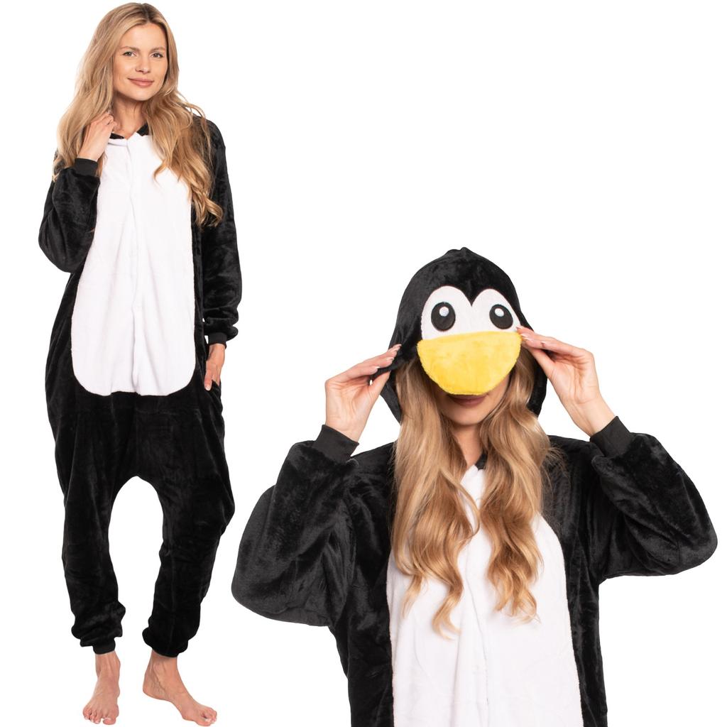 Piżama damska kombinezon kigurumi onesie kostium pingwin czarny 165-175 l