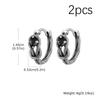 Retro Zircon Snake Knot Hoop Earrings for Men Women,Cool Punk Male Piercing Metal Earring Jewelry Gift