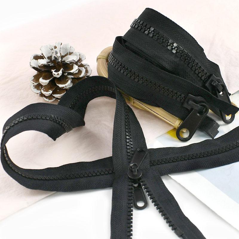 2 ks 60-300 cm #5 #8 #10 Pryskyřičné zipy Dvojité jezdce Černé zapínání na zip Venkovní stan Dveřní závěsné zipy Opravná sada