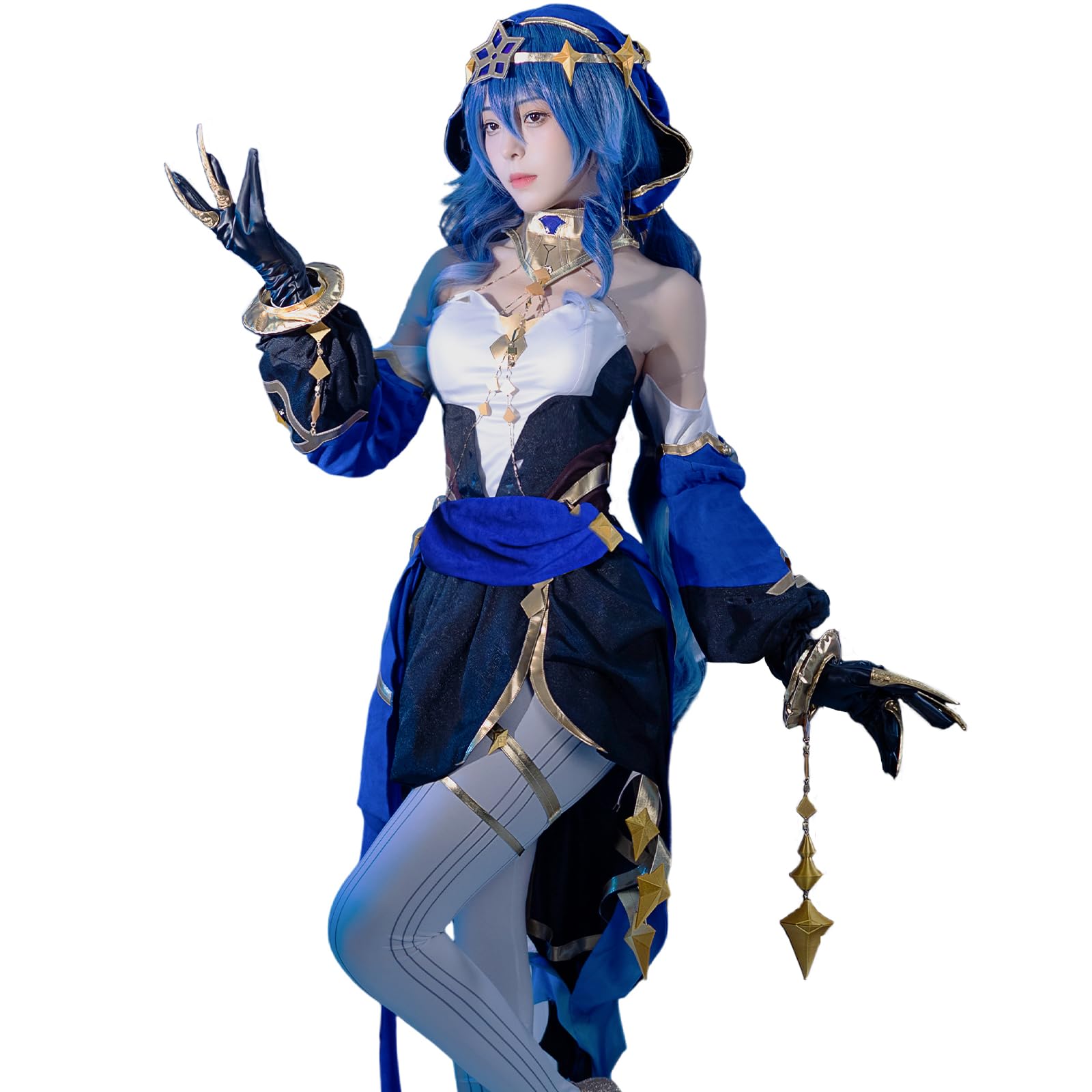

Genshin Cosplay Leila Genshin Game Cosplay Costume Halloween Costume Event Fancy Dress Photo Session XL [CR ROLECOS]