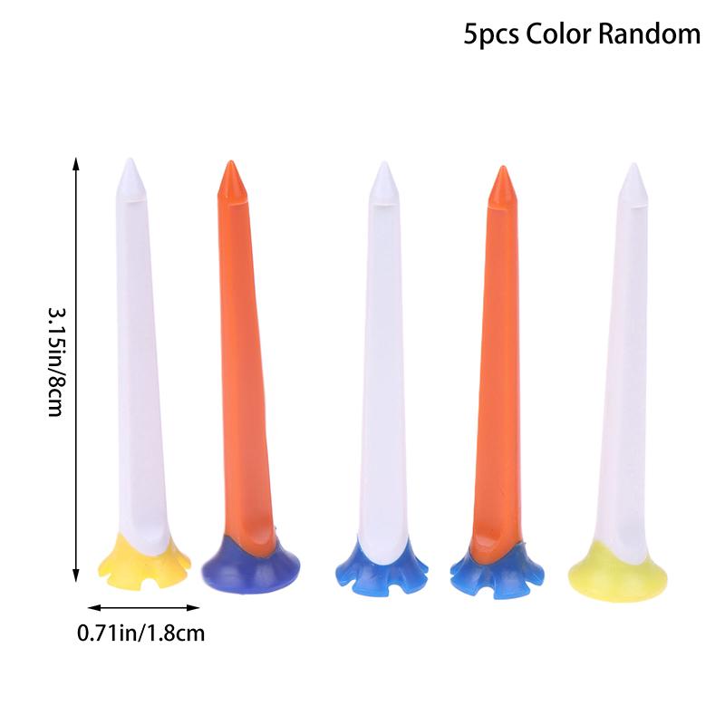 

5 шт. 4,5 см/8 см Гольф-ти Прочные пластиковые гольф-ти, предназначенные для увеличения дальности удара, Случайное смешивание цветов, Аксессуары для гольфа B