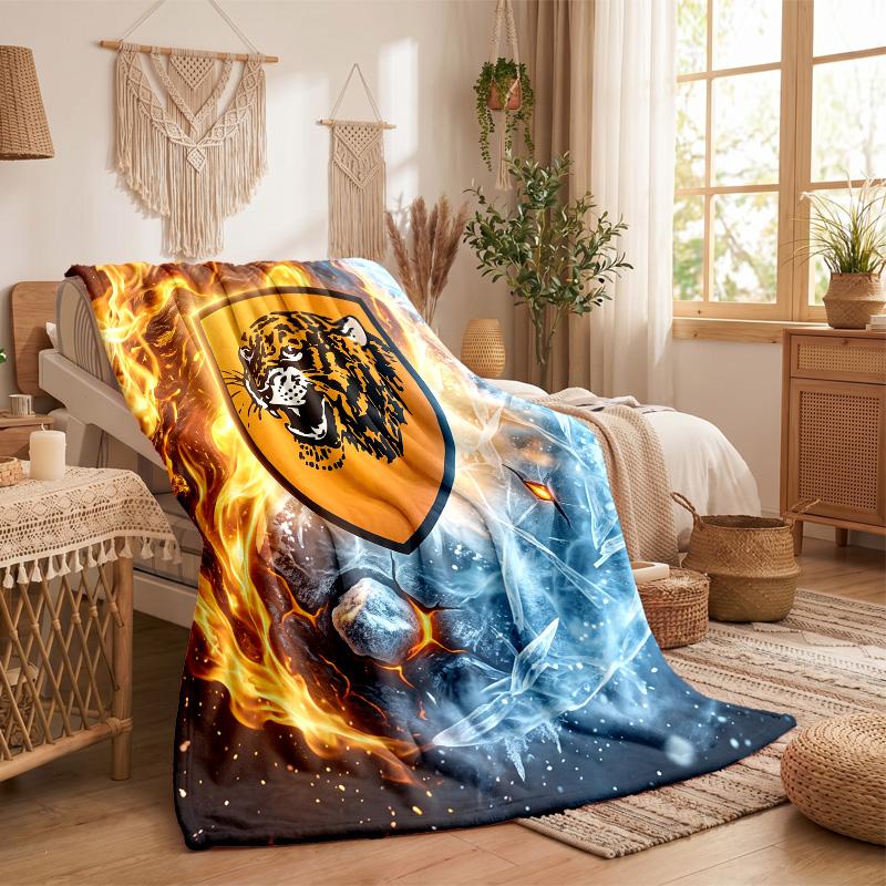 Hull City Football Print Flannel Blanket Soft Warm Sofa Bed Throw Blanket For Home Office Bedroom