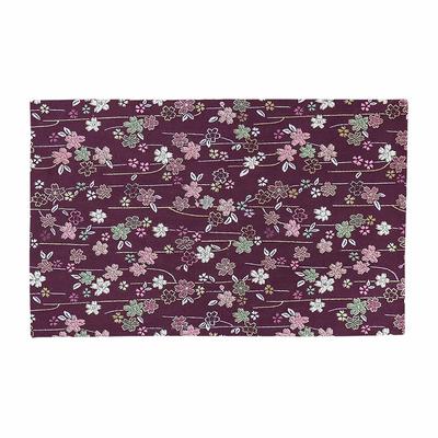 Fire-resistant Gold Brocade Table Mat (cherry Blossom Pattern), 26cm X 41cm, 001. Purple
