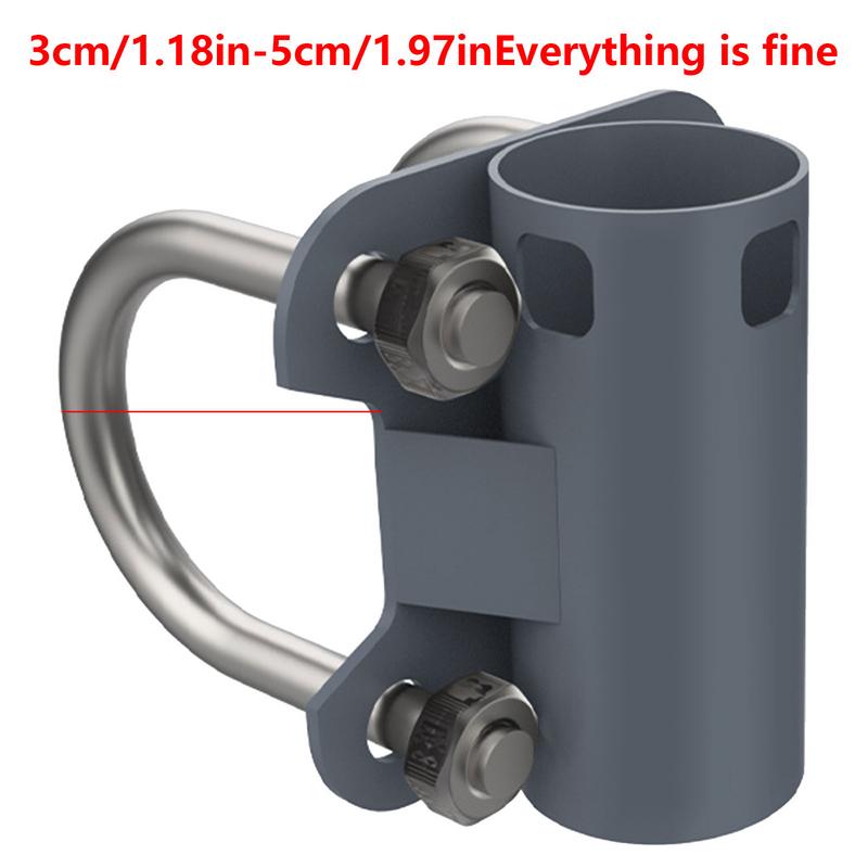 RV Roof Masts Bracket 30-50mm Rustproof U Shaped Pipe Mount Stable Easy Installation Multifunctional Masts Holder For RV Yacht