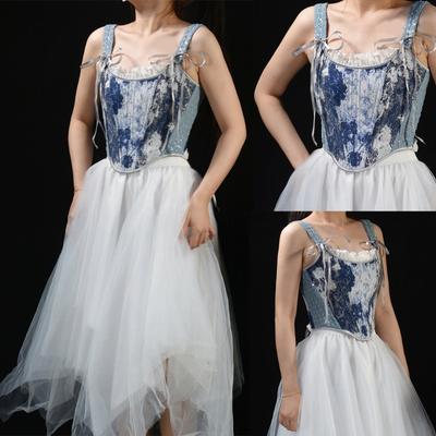 Stylish Denims Corset Belt Elastic Comfortable Waistband Party Outfit Waist Belt for Dress Accessories