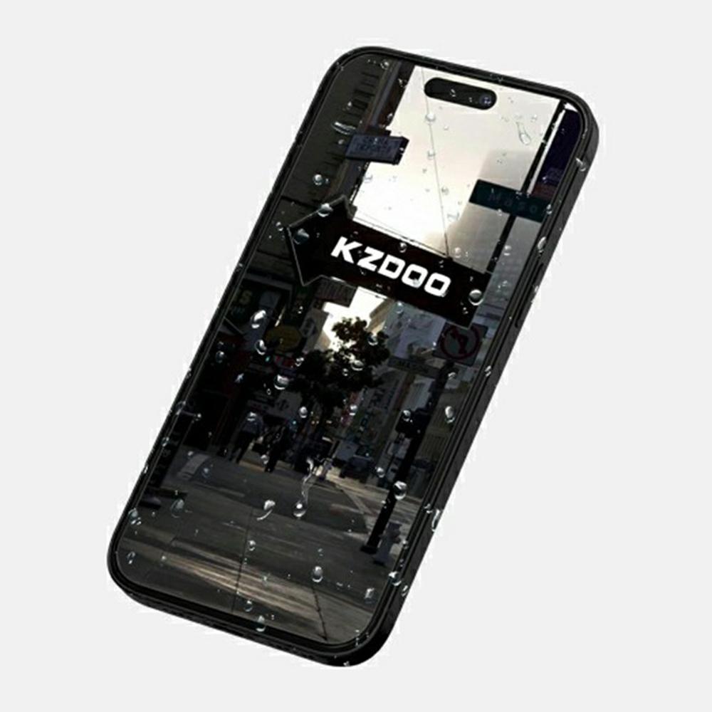 KZDOO For iPhone 16 Full Glue Tempered Glass Screen Protector Full Coverage Silk Printing Glass Film