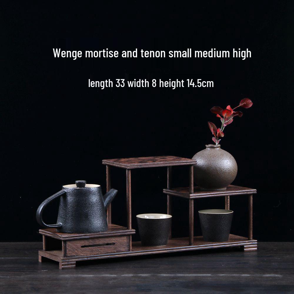 Solid Wood Tea Ceremony Stand for Teapot, Kettle, Vase, Bonsai, Buddha Ornament.