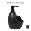 Umbra JOEY Soap Ceramic Soap Pump with 740ml Dispenser, Scrubby, Black,