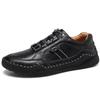 Nowe Męskie Buty Casual Wygodne Oddychające Modny Styl Mokasyny Skórzane Ręcznie Robione Casualowe Mokasyny Mieszkania Trwałe Buty