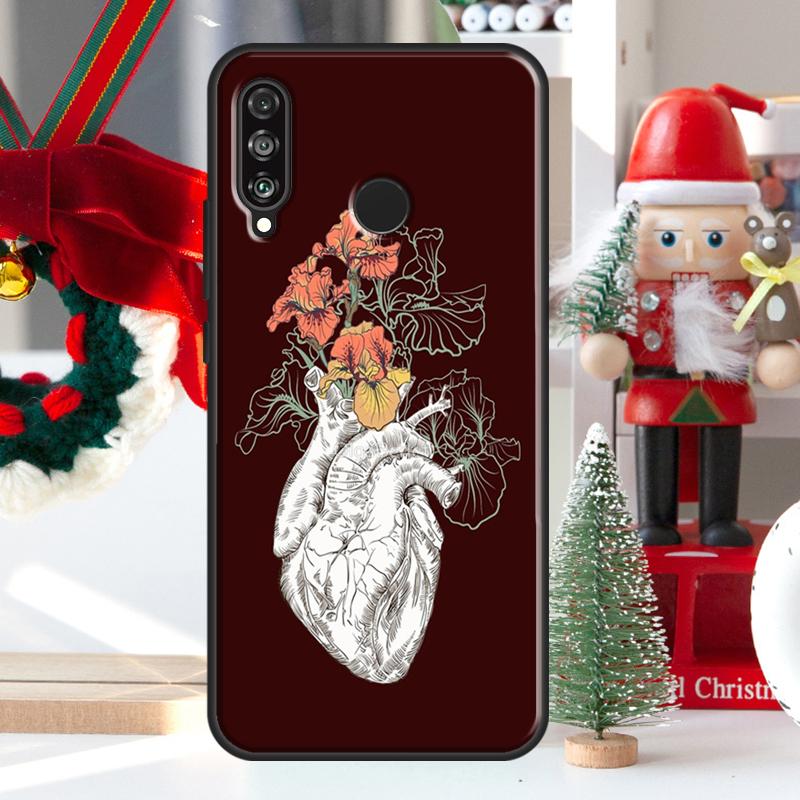 Human Heart Anatomy For Huawei Nova 5T 9 10 SE 7i 8i 11i 12i Y73 Y72 Y61 Y91 Y60 Y70 Y90 P20 P40 P30 Lite Case