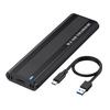 Caixa SSD NVMe M.2 de protocolo duplo 10 Gbps M.2 NVMe SSD Adaptador de gabinete Ferramenta grátis para SSD M.2 2230/2242/2260/2280