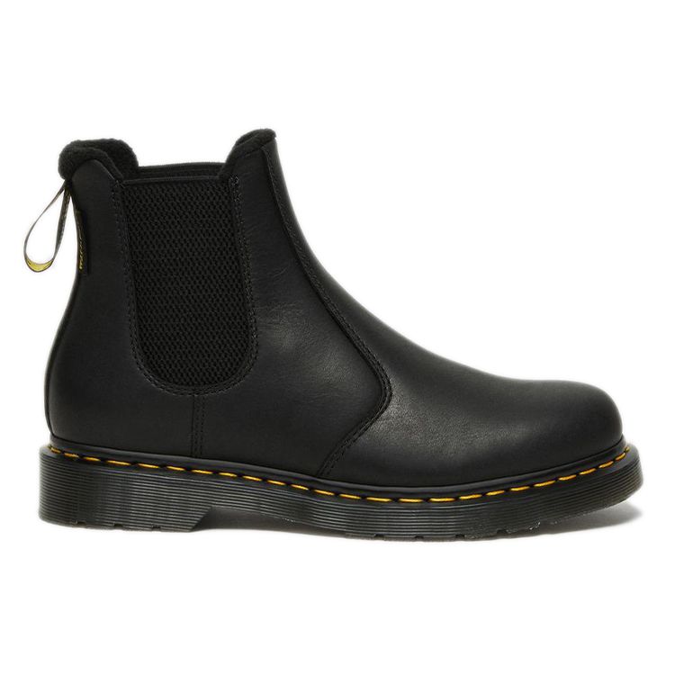 Dr. Martens 2976 Leather Round Toe Slip-On Ankle Chelsea Boots Unisex boots Charcoal-Black 27142001