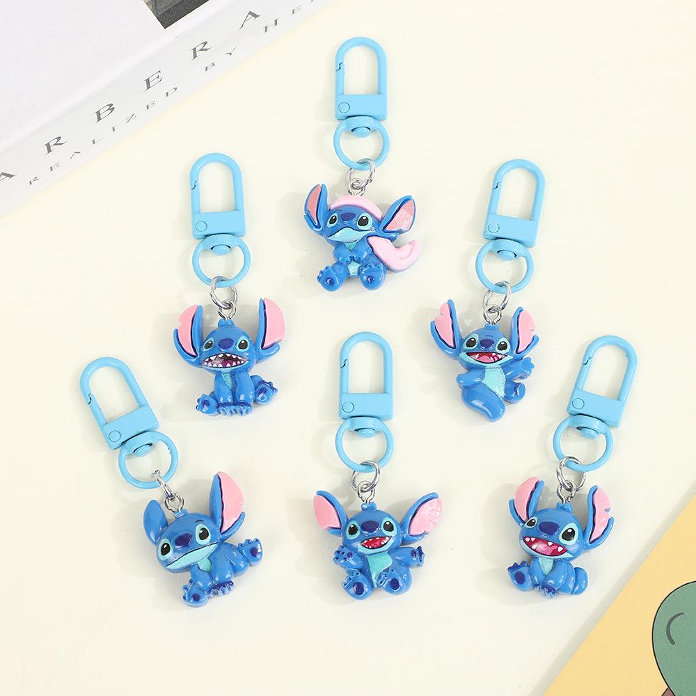 Resin Stitch Keychain Pendant: Cute Cartoon Accessory for Girls' Bags, Backpacks, Gifts for Couples & Friends