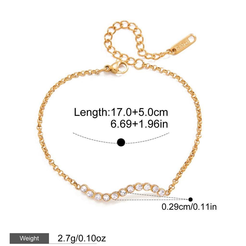Yori Fashion Stainless Steel Openwork Heart Bracelet 18k Gold Plated Waterproof Jewelry For Women Charm Fashion