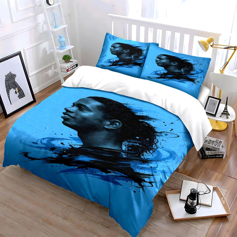 Profile silhouette with splashes. Bedding sets Duvet cover sets Duvet covers Pillowcases(1 * Duvet Cover 2 * Pillowcases without duvet insert)