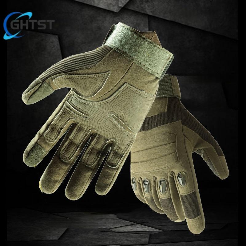 Black Tactical Gloves Men Outdoor Hunting Hiking Climbing Sports Camping Combat Anti-skid Cycling Bike Full Finger Mittens Women