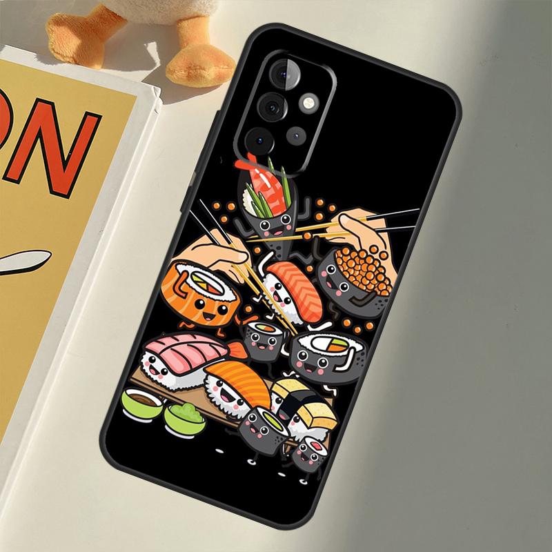 Sushi Food For Samsung Galaxy A33 A36 A56 A26 A16 A15 A55 A53 A35 A22 A32 A52 A54 A34 A14 A05 A06 Case