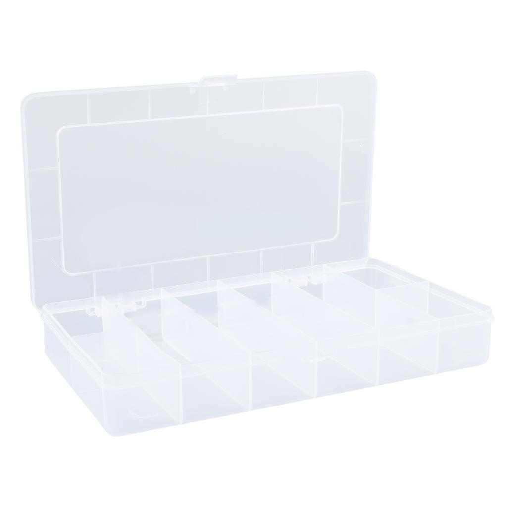 Přihrádkový dílenský box Transparentní mřížky PP Organizér na šperky Šrouby Kontejner Úložný box