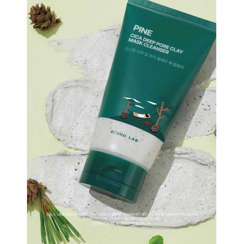 Round Lab Pine Cica Deep Pore Clay Pack Cleanser 150ml – Deep Cleansing & Soothing Pore Care