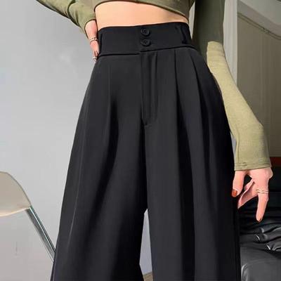 Pantaloni de costum Copii Vară Nou Drapaj Drept La modă Versatil Pantaloni cu picior larg