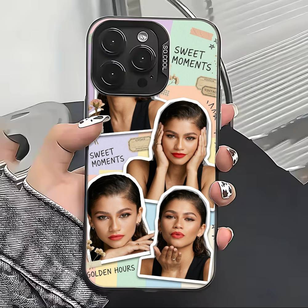 Z-Zendaya Hot Actress Phone Case For iPhone 17,16,15,14,13,12,11 Plus,Pro Max,XS,Colorful Silver Black Cover