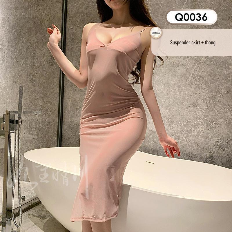 Jiuli Qingchuan Sexy Sheer Lingerie Set - Pure Desire See-Through Pajamas with Webbing Fun.