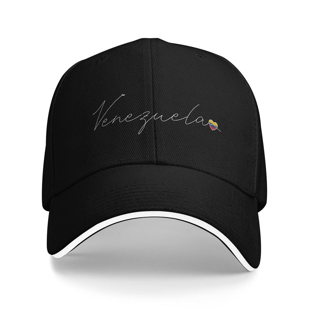 Women Unisex Heart on Venezuela Venezuelan Flag Outdoor Hat Adjustable Cap Casual Baseball Cap Sunscreen Hats