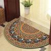 1PC Retro Door Rug Semi-circular Floor Mat Entrance Door Rugs Non-slip Absorbent Bathroom Mat Room Home Decoration Hogar Tapete
