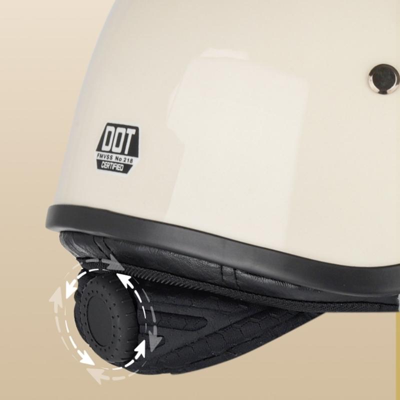 Vintage Open Face Motorbike Helmet Baseball Cap Half Helmet Retro-Men Women for Chopper-Cruiser Street Moped Scooter Cap