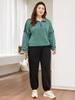 Women's Plus Size Autumn/Winter 2025 Slimming Cuffed Sweatpants - Versatile and Casual