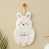 Cute Cartoon Animal Embroidered Coral Fleece Hanging Hand Towel - Soft, Quick-Dry, Water-Absorbing, Thickened for Kitchen.