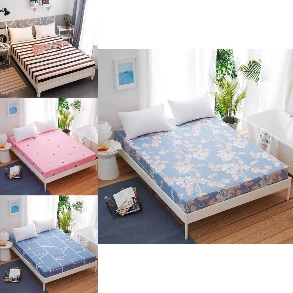 High-quality Floral Printed Fitted Sheet For Twin Full Queen King Beds With Soft Polyester
