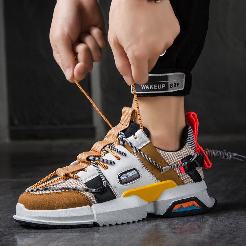 Fashion Men's Casual Sneakers Spring Autumn Sneakers Breathable Men Shoes Lace Up Comrfortable Platform Shoes Men's Vulcanized Shoesff5