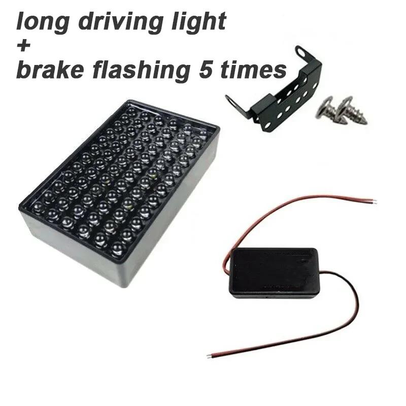 

Universal 12V 72LED F1 Style Pilot Light Car Rear Brake Tail Light (Clear/Red Beads)
