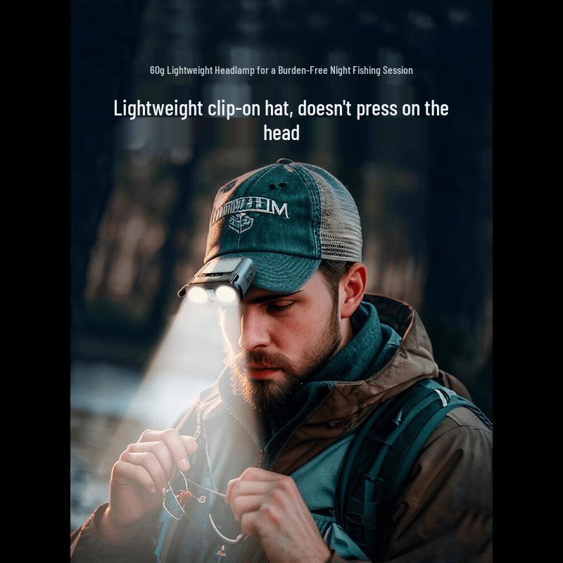 WARSUN Rechargeable Induction Headlamp with Cap Clip