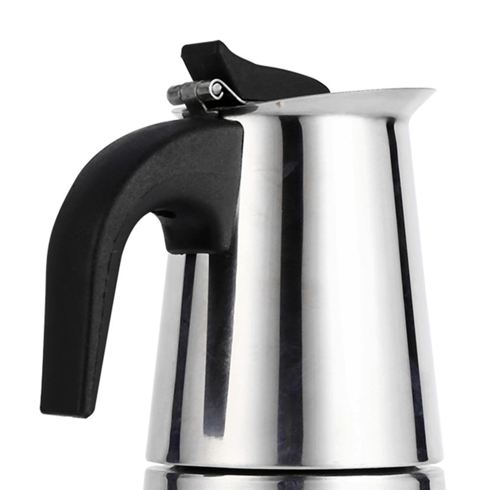 Espresso Stainless Steel Moka Pot 2 Cup 100ml Stovetop Espresso Maker Classic Coffee Maker Home Use