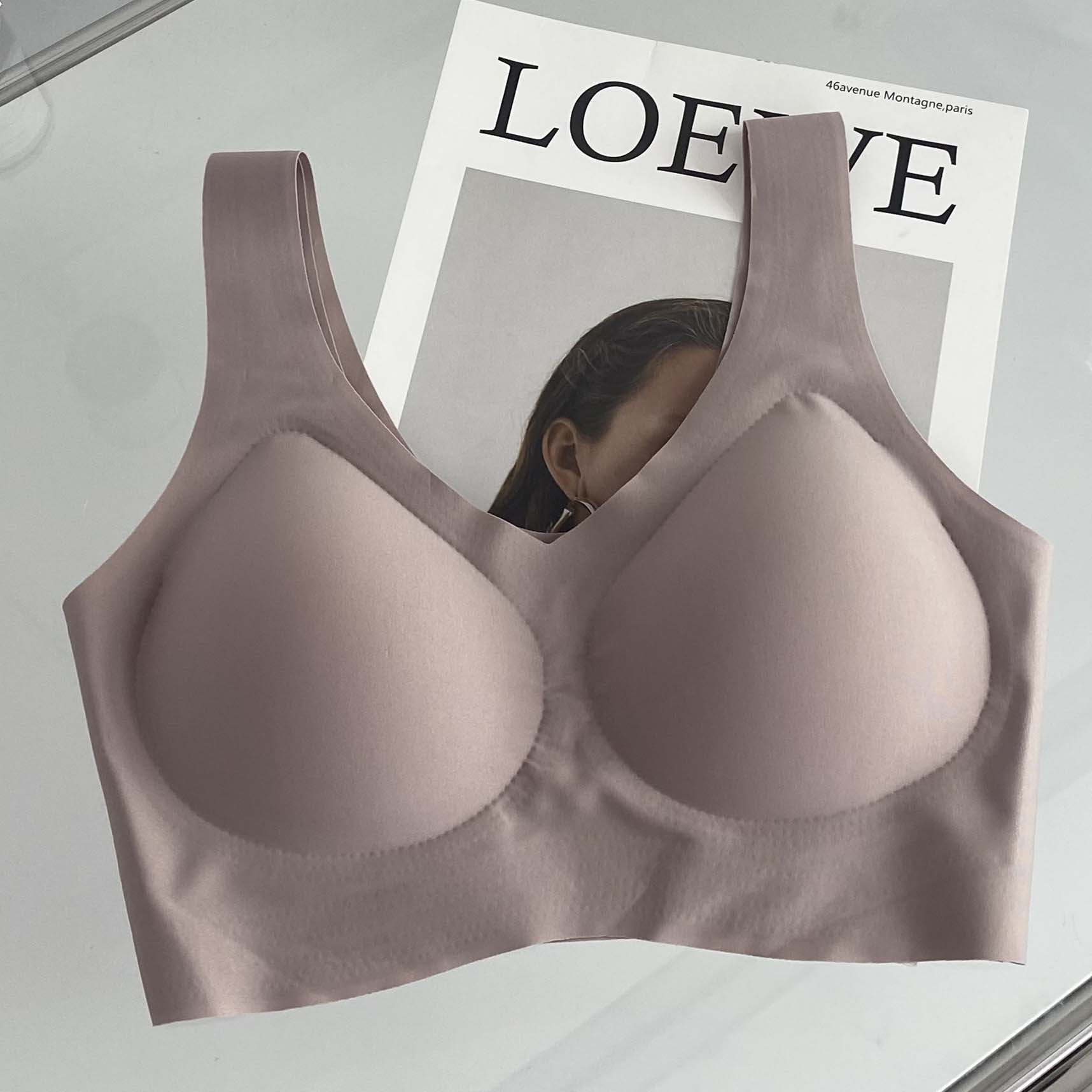 

Женское универсальное тонкое нижнее белье с фиксированной чашкой, удобный спортивный бюстгальтер без косточек, красивый жилет, стильный бюстгальтер M