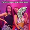 Large Folding Hand Tear Fan (Dollar Pattern) - Music Festival Fan, Dance Fan, Gift & Unique Decorative Fan