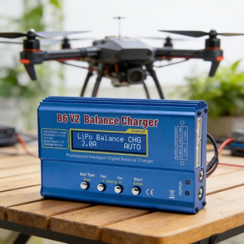 Advanced B6 V2 Digital Balance Charging Adapter For Drones Batteries Supports 4.35V LiHv And 20 Memory Slot for Remote Hobbies