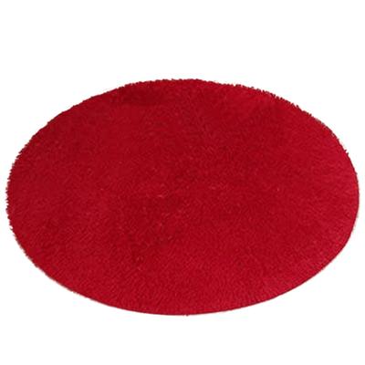 40cm Round Plush Carpet Soft Bath Bedroom Non Slip Floor Shower Rug Yoga Plush Round Mat Home Decor