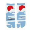 Noren Tabi Socks Fuji Tabi Made In Japan with Nara Crew Japanese for and Babies Kids' (Japanorama/Mount Design) - Two-Toe Socks, Cotton, Length,
