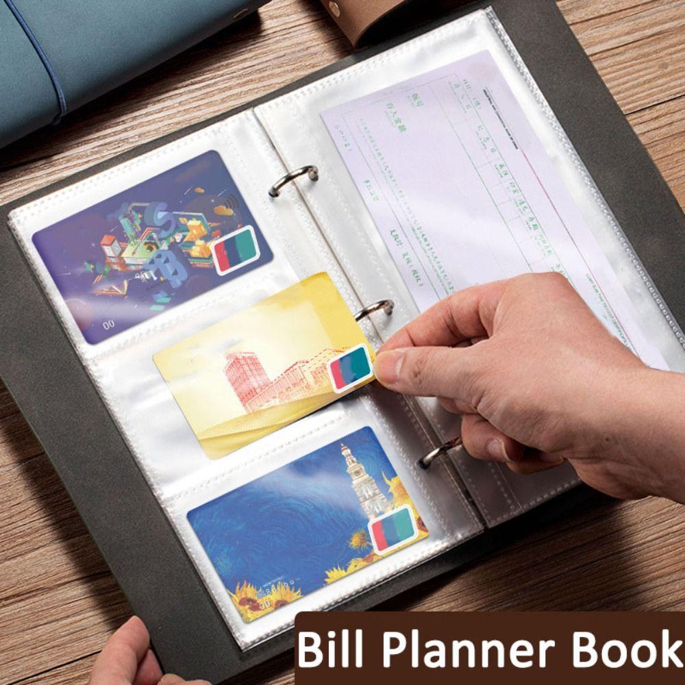 PU Leather Money Budget Binder Loose-leaf Savings Challenges Notbook Bill Planner Binder  Gifts