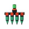 4-Way Independent Valve Hose Splitter DN16mm Inlet 1/2" Pipe 4/7mm Outlet Water Switch Garden Greenhouse Irrigation Fitting 1set