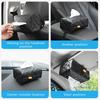Solid Color Checkered Leather Wear-Resistant Tissue Box Universal Car Seat Back Sunshade Hanging Tissue Box Car Accessories