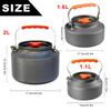 1.1L /1.6L/2L Outdoor Camping Kettle Coffee Tea Pot Portable Lightweight Aluminum Teapot  for Hiking Picnic