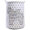 Heavy Duty Durable Canvas Storage Laundry Hamper Basket Large Foldable Toys Clothing Organizer Closet Storage Bin Bag