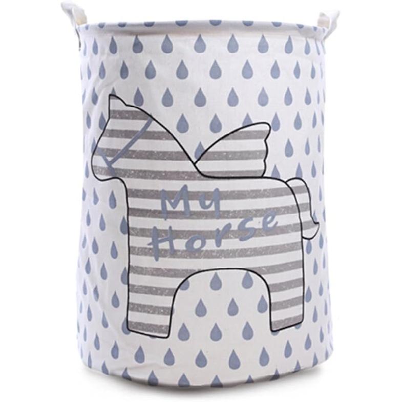 Heavy Duty Durable Canvas Storage Laundry Hamper Basket Large Foldable Toys Clothing Organizer Closet Storage Bin Bag